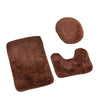 Plush Chenille Bathroom Rug Set with Non-Slip Backing