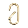 Goldfarbene ovale Feder O-Ring-Schnalle für Taschen und Gürtel.