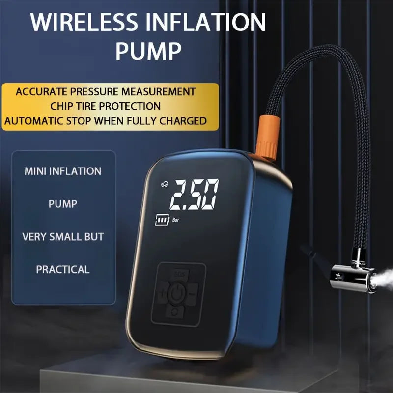 Cordless Rechargeable Tire Inflator with Digital Pressure Gauge