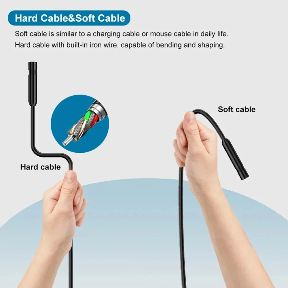 8mm HD Inspection Camera with Adjustable LED Lights
