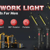 Foldable LED Work Light with Magnetic Base and USB Charging