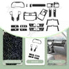 Carbon fiber trim kit for Toyota 4Runner showing various interior parts and ABS plastic material