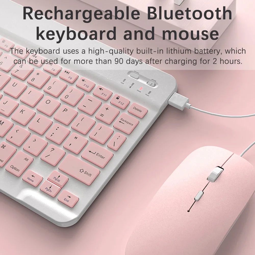 iPad Keyboard Case with Detachable Bluetooth Keyboard and Mouse
