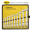 Metric Ratcheting Wrench Set with Flex-Head and Carry Bag