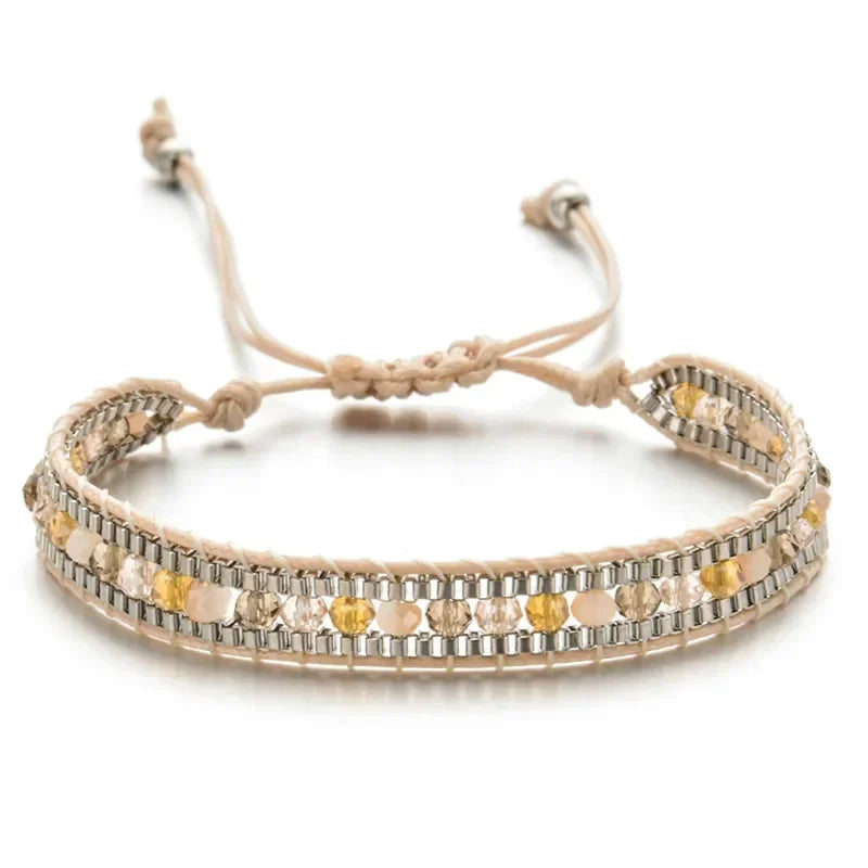 Bohemian Crystal Beaded Bracelet