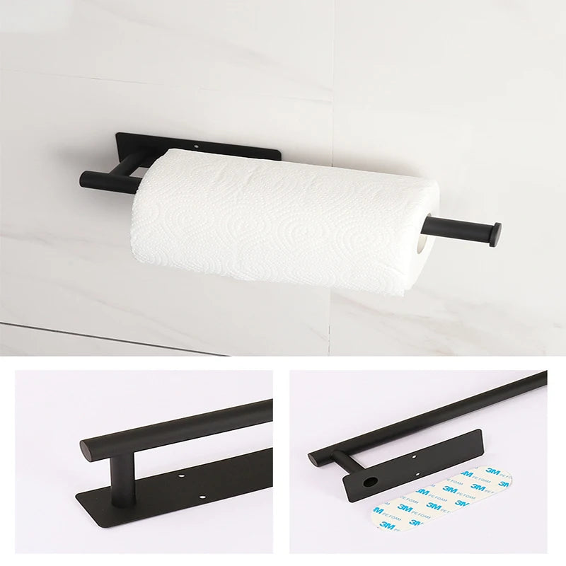 Adhesive Stainless Steel Toilet Paper Holder with Wall Mount