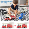 Friction Powered Emergency Vehicle Toy Set with Lights and Sounds