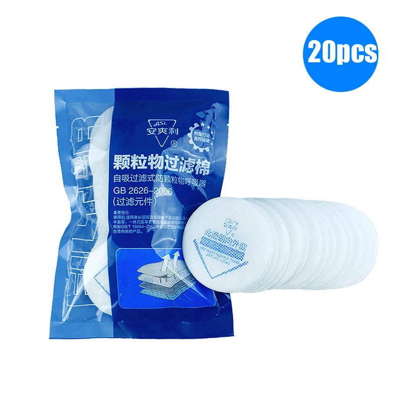 Reusable Half-Face Dust Respirator with Dual Filters