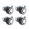 Quiet Rubber Drawer Casters for Furniture and Cabinets (Set of 4)