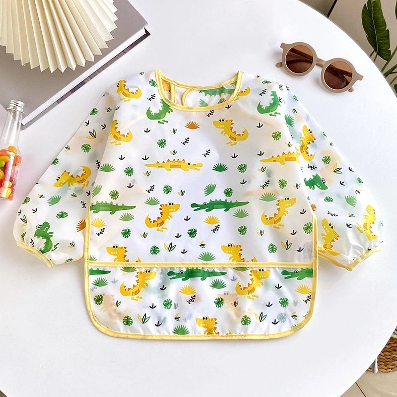 Waterproof Long-Sleeve Baby Feeding Smock