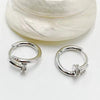 Minimalist Crystal Hoop Earrings