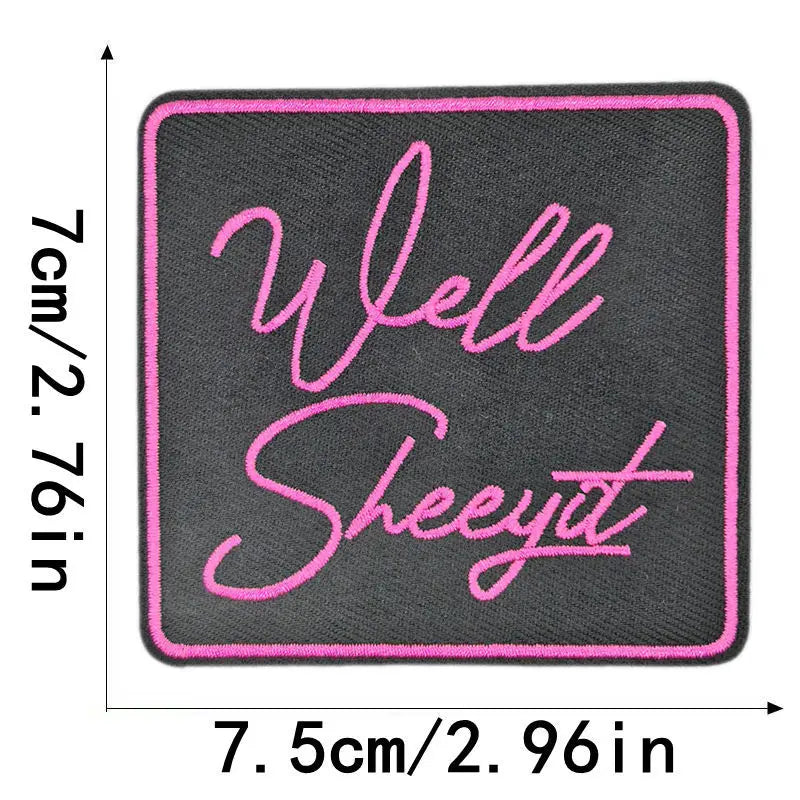 Embroidered Iron-On Patch with Cute Emblem Design