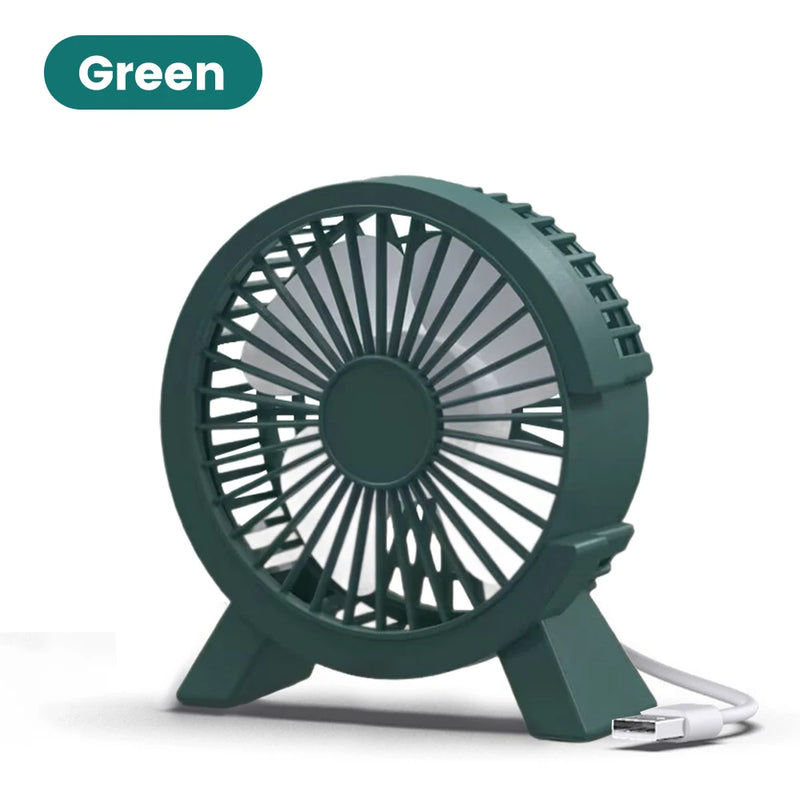 Compact USB Rechargeable Desk Fan