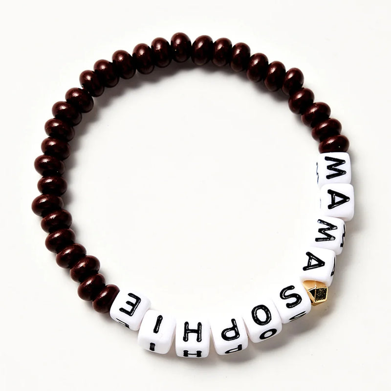 Bracelet de perles d'abaque personnalisé