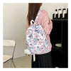 Butterfly Print Canvas Backpack for Women