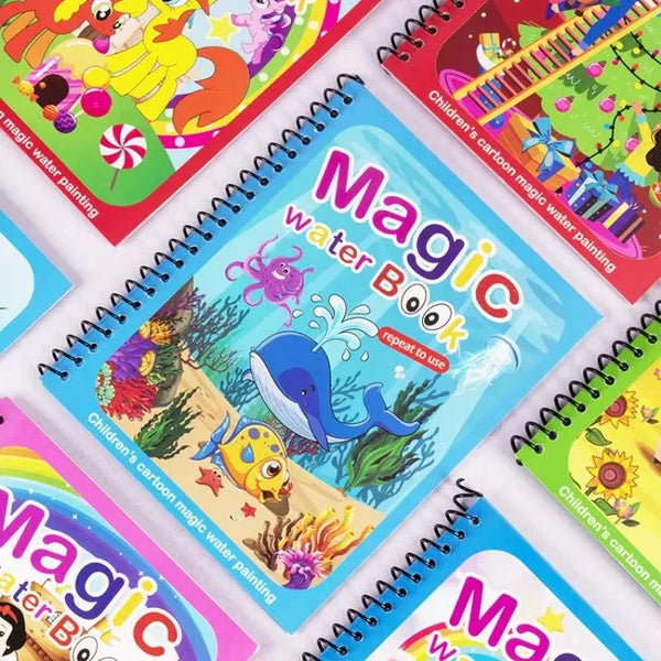 Wiederverwendbares Zauber-Wasser-Malbuch mit Stift