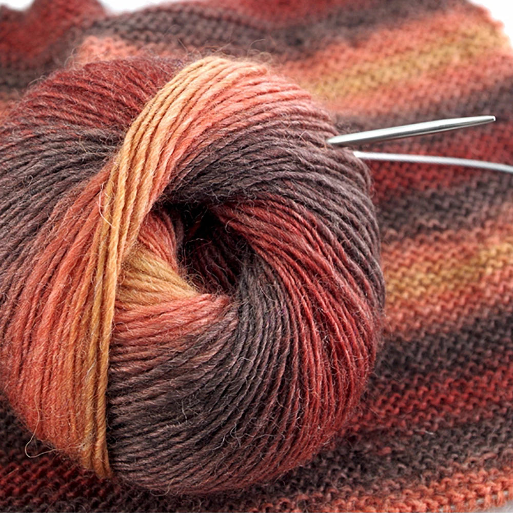 Multicolor Gradient Wool Yarn for Knitting and Crochet