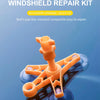 An orange repair kit for windshield damage, showing a composite filler component.