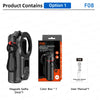Magnetic Mini Selfie Quadrapod in black with a color box and instruction manual
