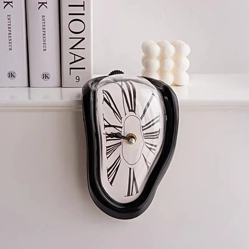 Surreal Melting Wall Clock - Dali Inspired Decorative Timepiece