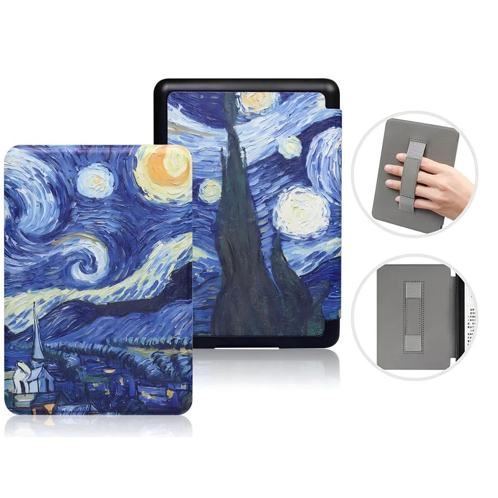 Premium Leather Case for Kindle Paperwhite (2024) with Hand Strap & Auto Sleep/Wake