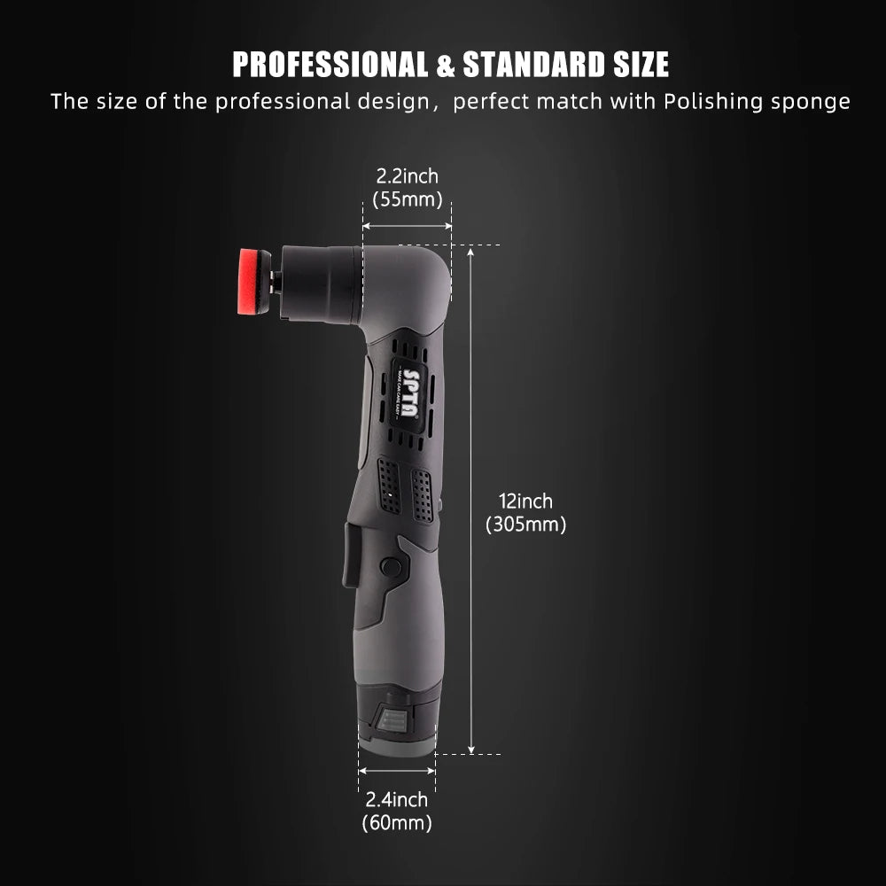 Cordless Mini Car Polisher with Adjustable Speed and Detachable Battery