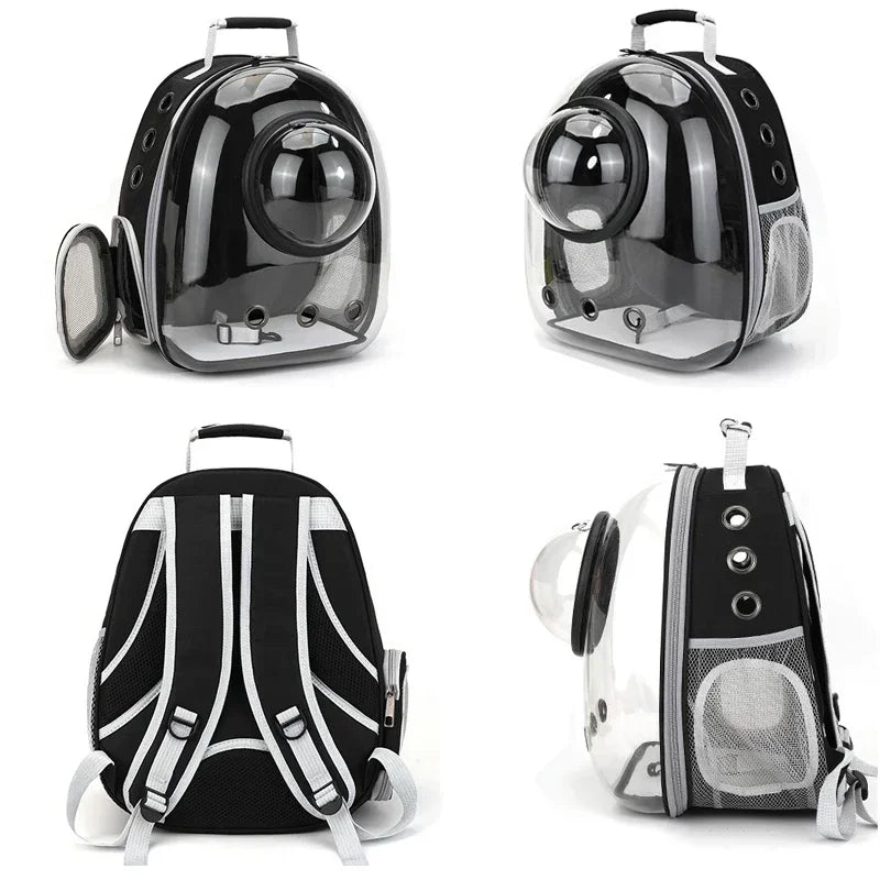 Transparent Pet Backpack Carrier with Ventilation