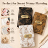 A set of A6 cash budget organizers featuring a cartoon bear design and lock, suitable for smart money planning.