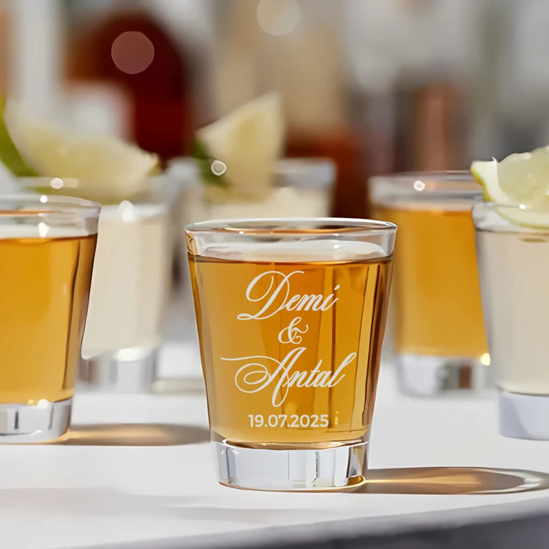 Personalized 45ml Wedding Shot Glasses