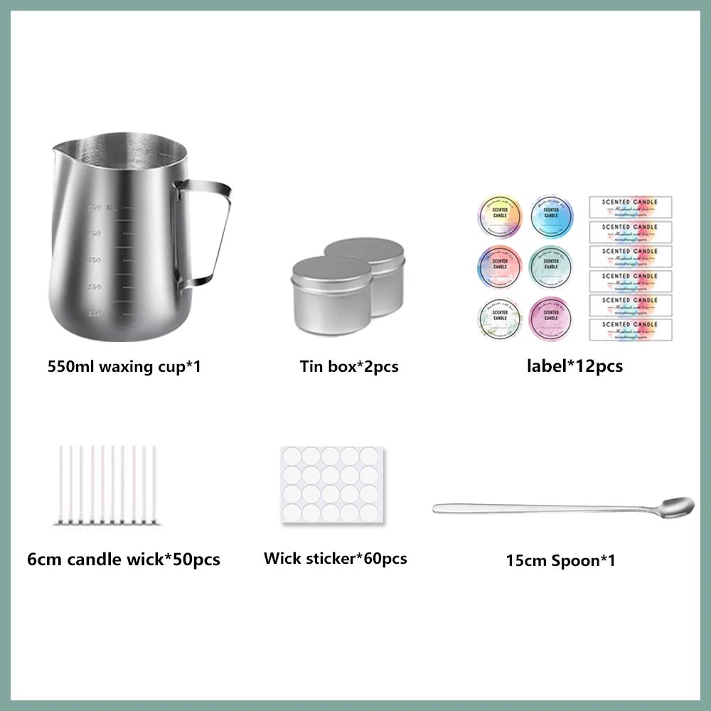 DIY Soy Wax Candle Making Kit with Stainless Steel Melting Pot