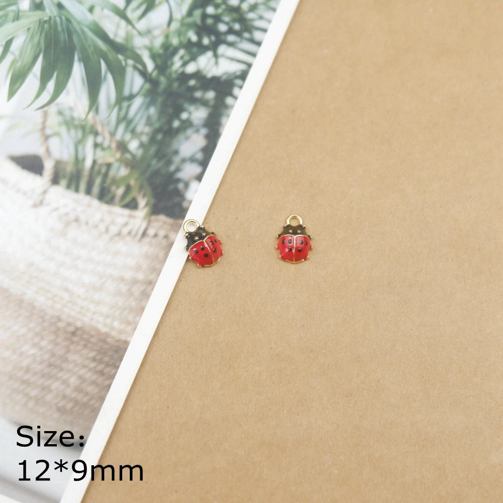 Cute Ladybug Resin Charms for DIY Jewelry Making