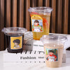 Clear Disposable Plastic Cups with Lids for Iced Drinks