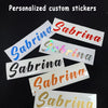 Custom Holographic Name Stickers – Handwritten Style, Waterproof & Durable