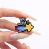 Fun Meteor Enamel Pin with Star Design