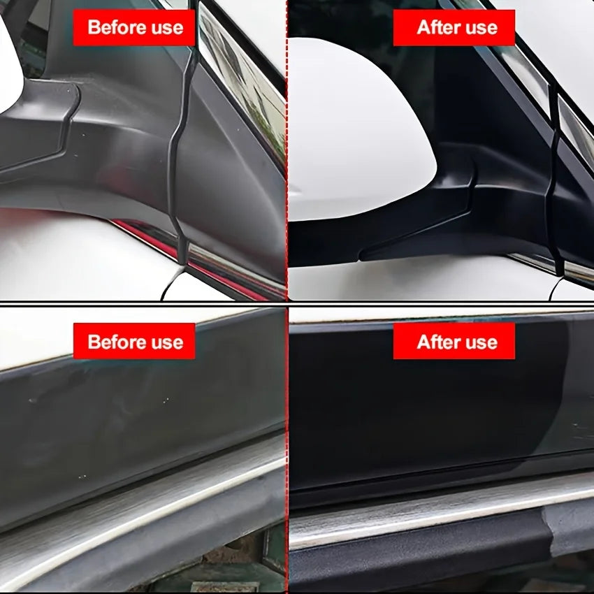Premium Plastic & Rubber Restorer with Deep Black Gloss Finish
