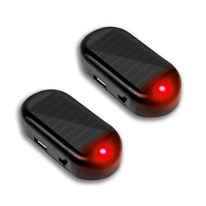 Solar Powered Simulated Car Alarm LED Light