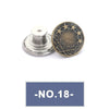 No-Sew Replacement Jeans Buttons - 17mm Metal Snap Buttons