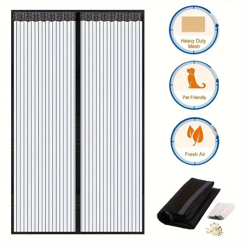Magnetic Screen Door Curtain with Automatic Closing