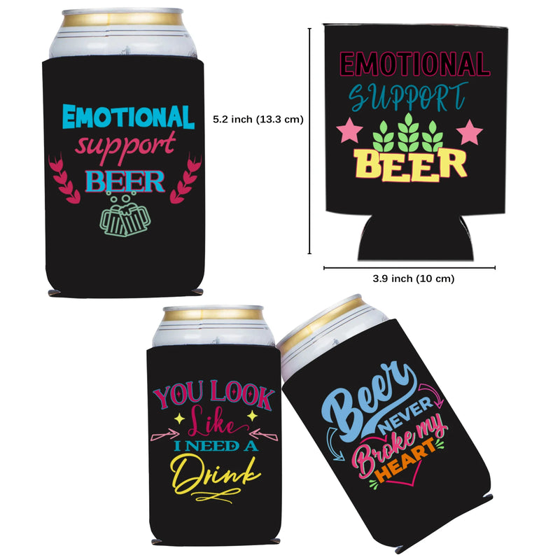 Funny Beer Can Cooler Sleeves - 12 Pack