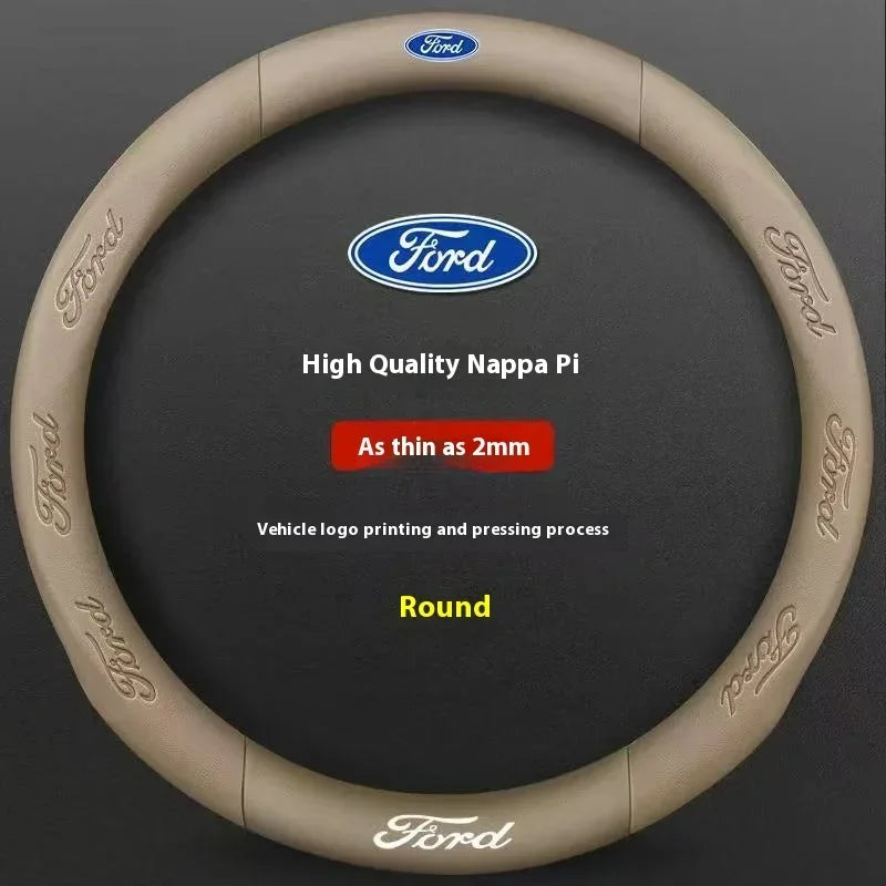 Carbon Fiber Steering Wheel Cover for Ford Models