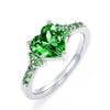 Dainty Heart Cubic Zirconia Ring