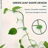A green leaf shaped design illustrating a generic, concealed installation for plant wall clips.