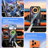 A layered upgrade car phone holder featuring dual-motor design, infrared sensor, temperature display, and a turbo fan for sec