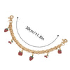 Cherry Blossom Bow Enamel Bag Chain with Heart Charms