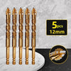 Carbide Four-Blade Serrated Drill Bit Set 6-10mm for Tile, Ceramic, and Stone