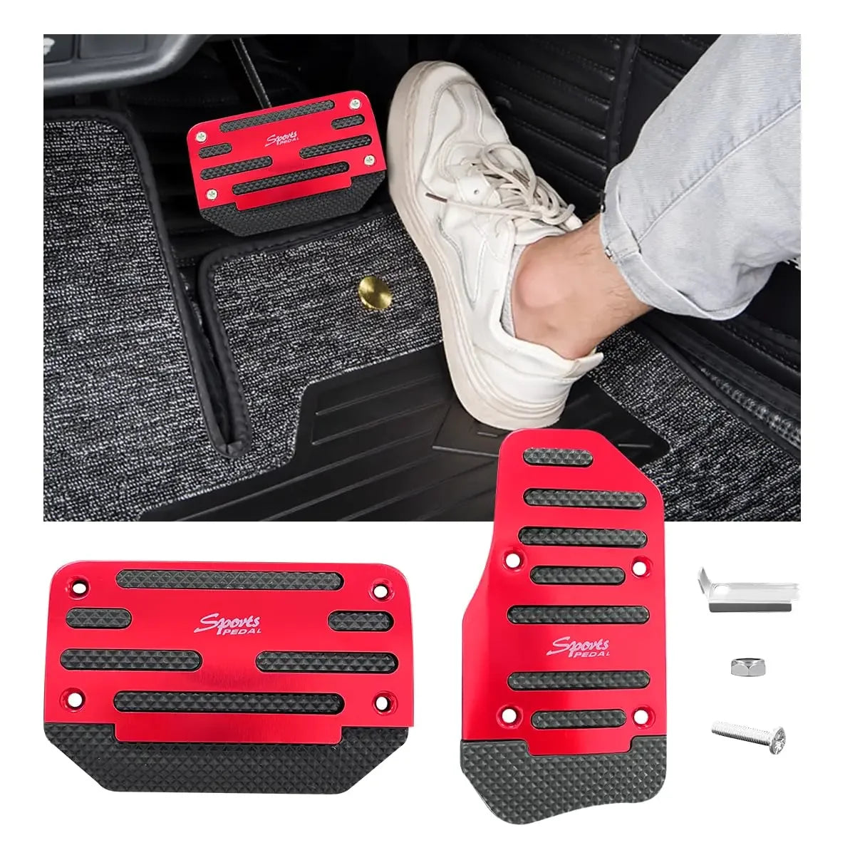 Aluminum Alloy Anti-Slip Pedal Set for Manual Transmission Vehicles