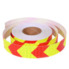Roll of yellow high-visibility reflective tape with a honeycomb pattern