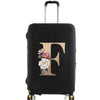Elastic Luggage Cover with Gold Letter Design