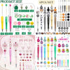 DIY Beaded Acrylic Ballpoint Pen Kit with Rotating Gradient Design