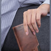 Men's Genuine Leather RFID Blocking Long Wallet with Card Holder